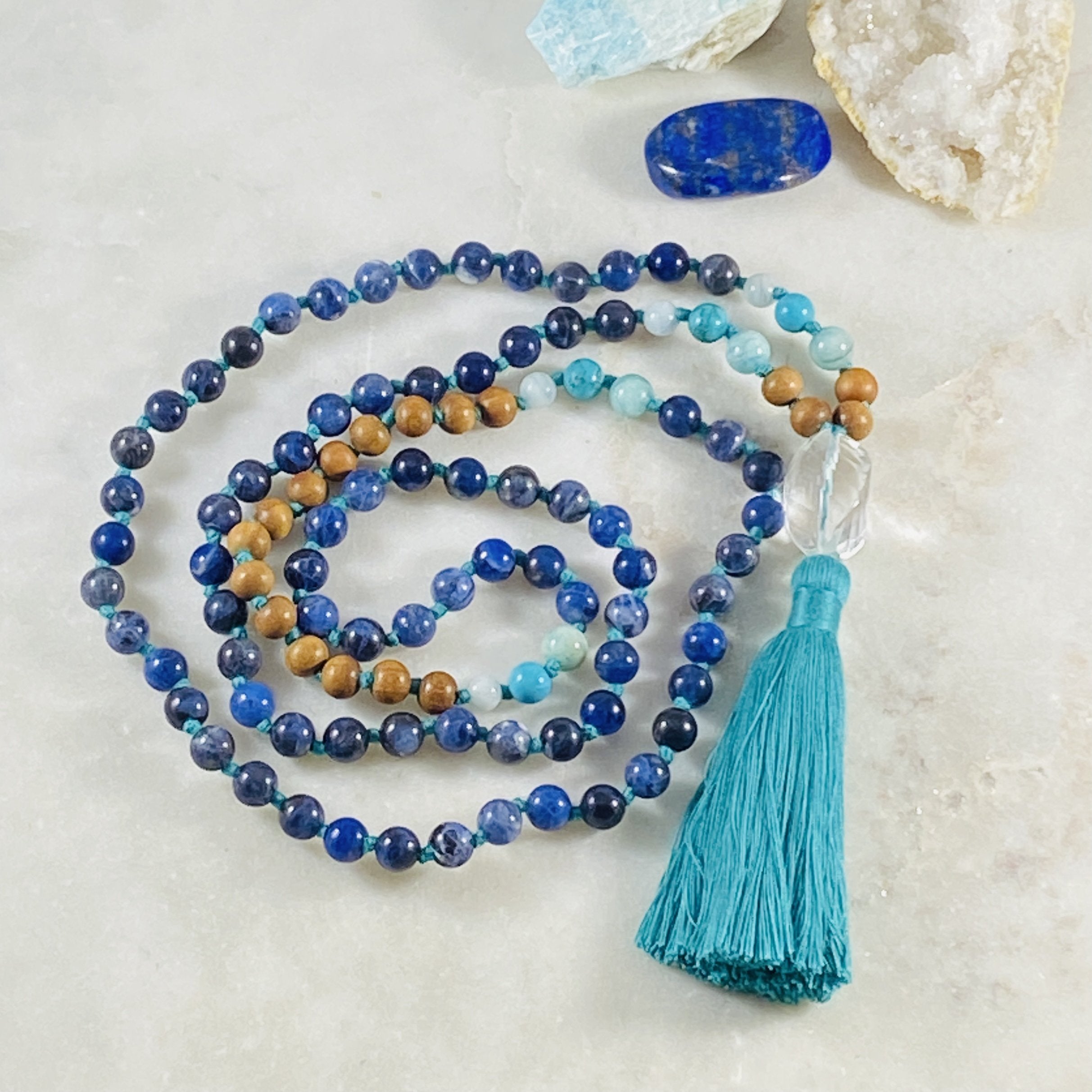 Divine Grace - Hand-Knotted 108 Mala Beads Necklace