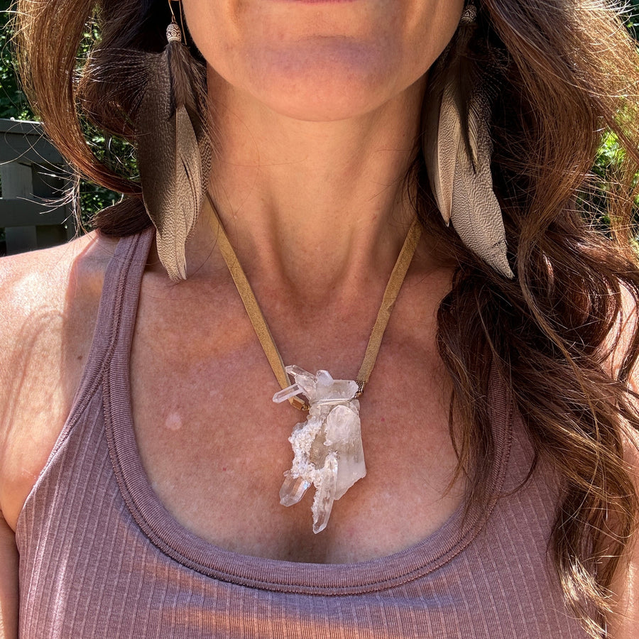 sarah belle arkansas quartz crystal necklace