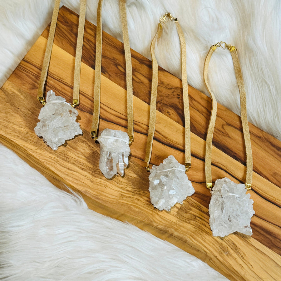 sarah belle arkansas quartz crystal necklace