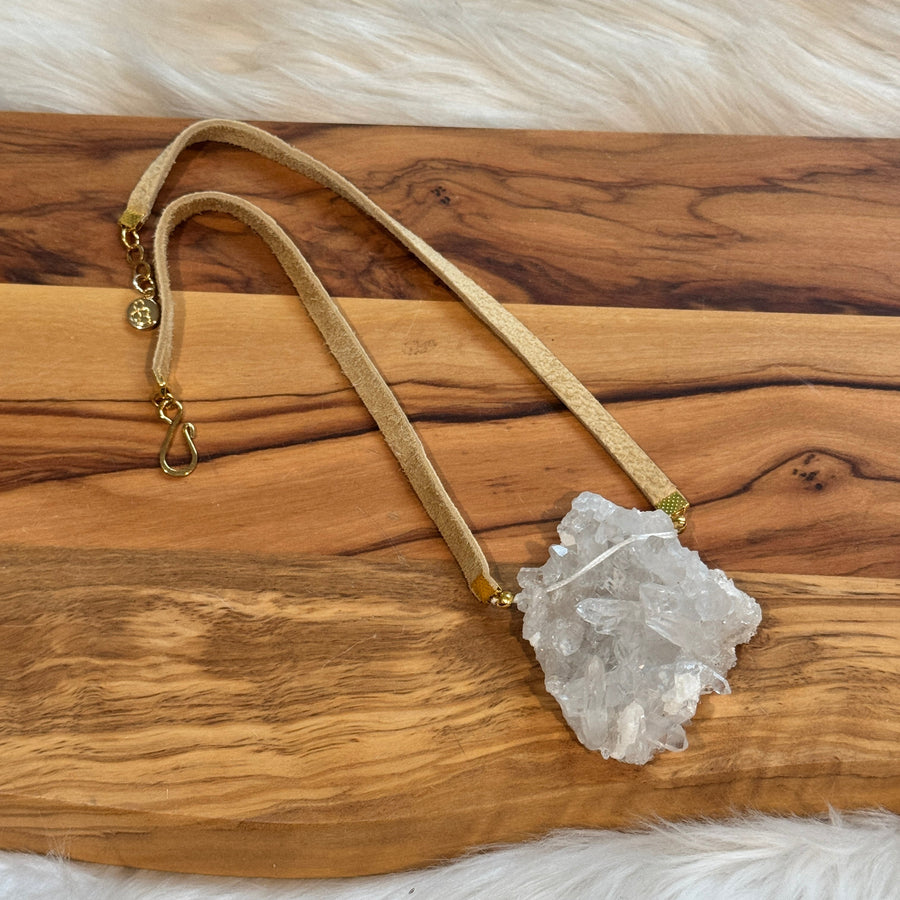 sarah belle arkansas quartz crystal talisman necklace