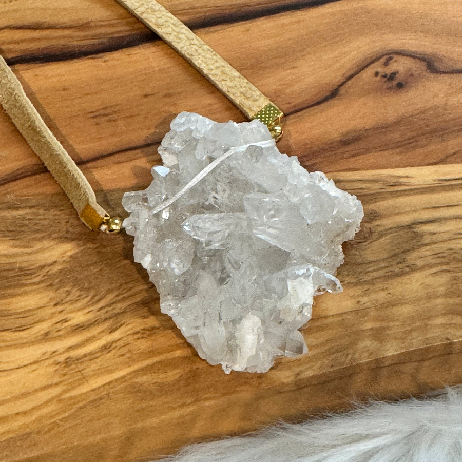 sarah belle arkansas quartz crystal talisman necklace