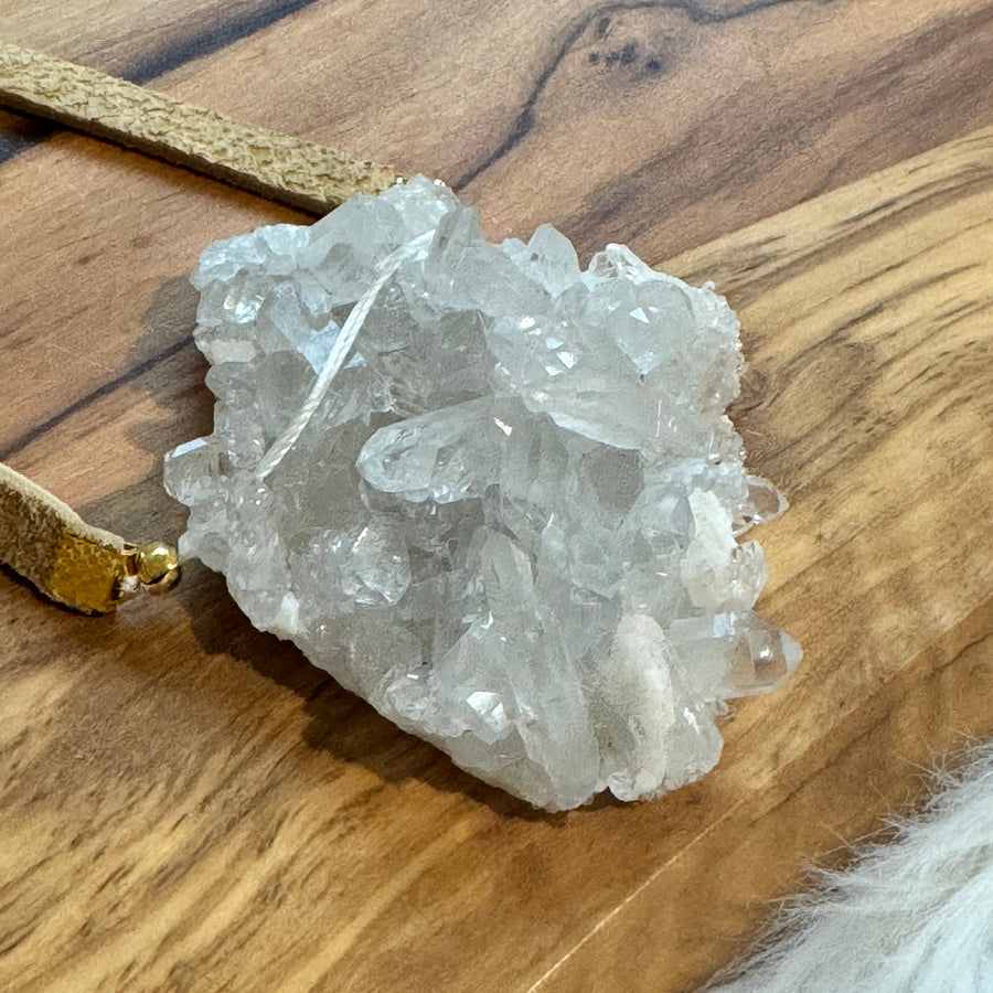 sarah belle handmade quartz crystal necklace