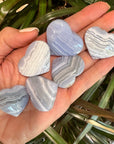 sarah belle blue lace agate heart