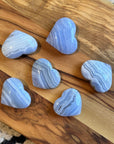 sarah belle blue lace agate heart