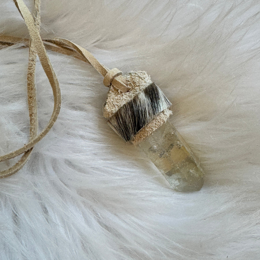 sarah belle handmade crystal talisman necklace