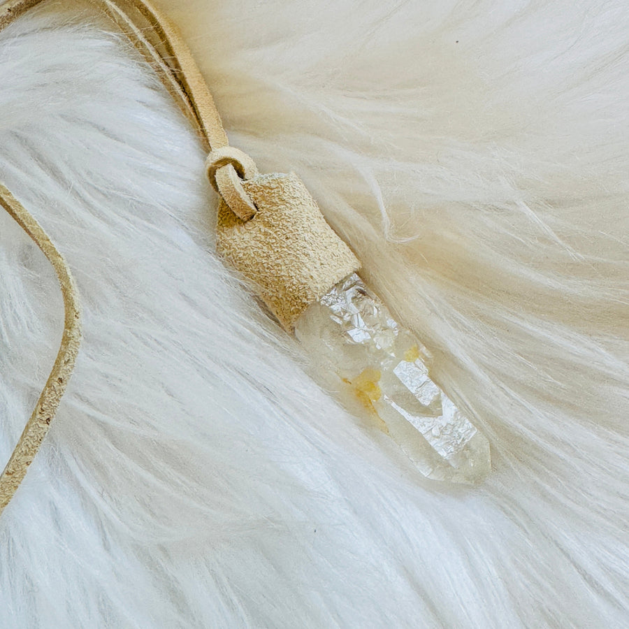 sarah belle handmade crystal talisman necklace