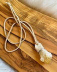 sarah belle crystal leather talisman necklace