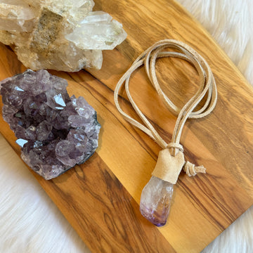 sarah belle handmade crystal talisman necklace