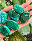 sarah belle malachite with chrysocolla palm stone