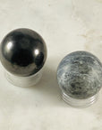 Shungite and tulikivi harmonizer balls for meditation