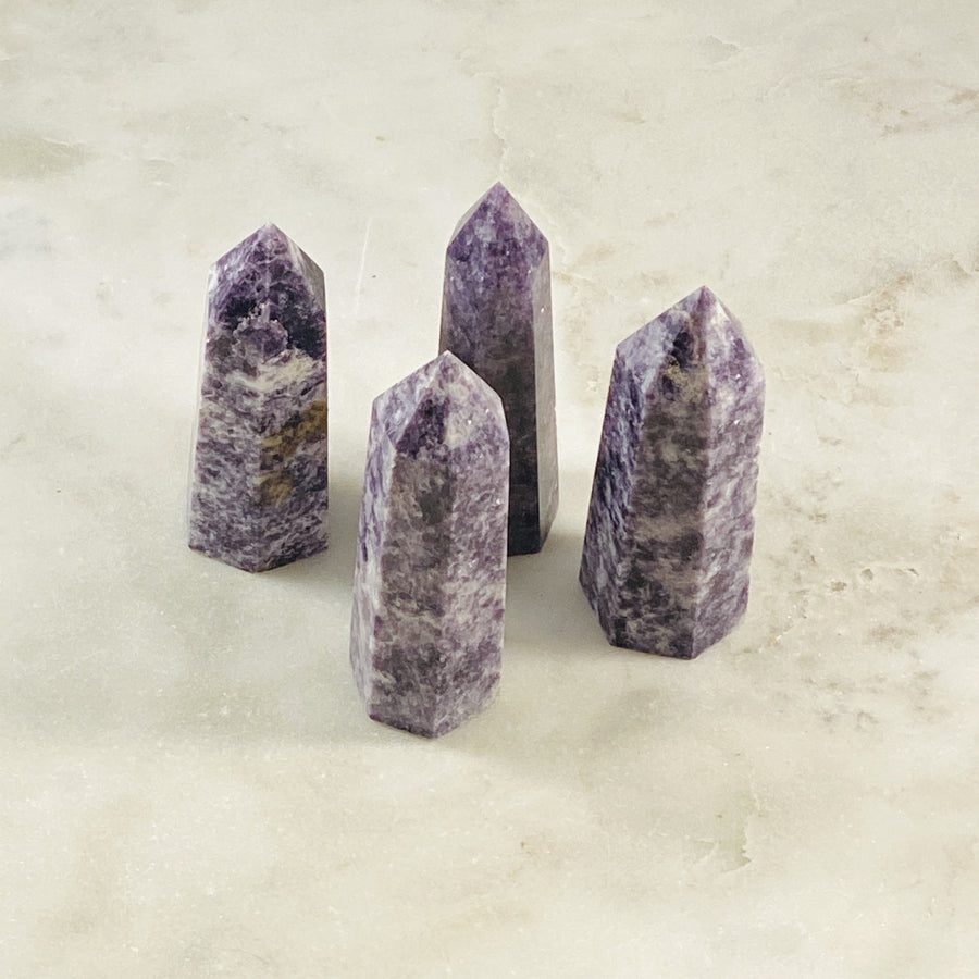 Healing crystals lepidolite points