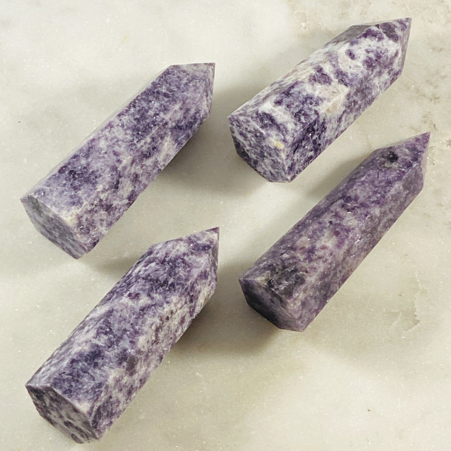 Lepidolite healing crystal point